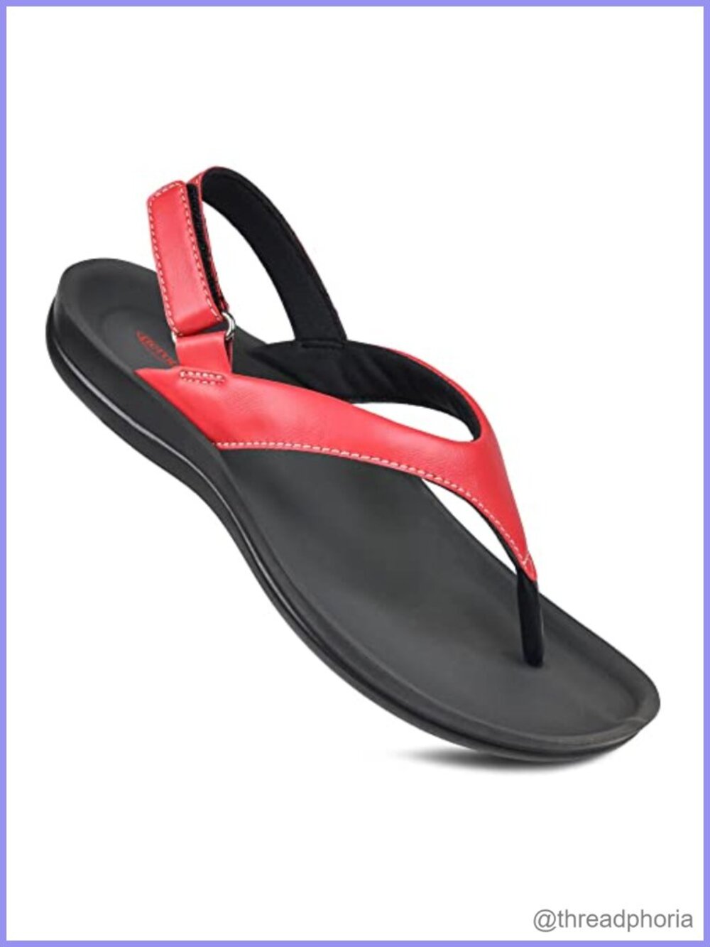 Arch Support Slingback Flats T Strap Thong Sandals for Women